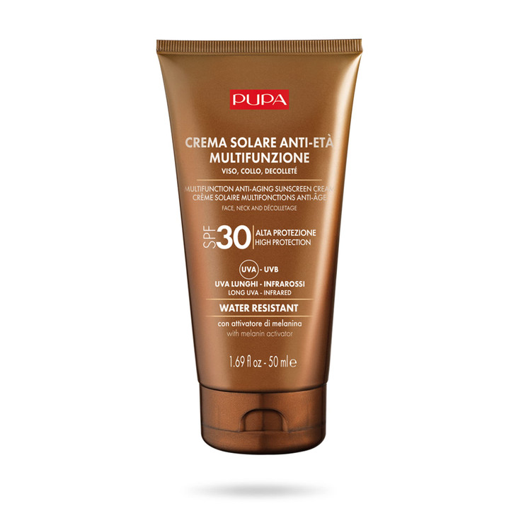PUPA Milano Multifunction AntiAging Water Resistant Sunscreen For Face SPF 30 FastAbsorbing Complete Protection Against