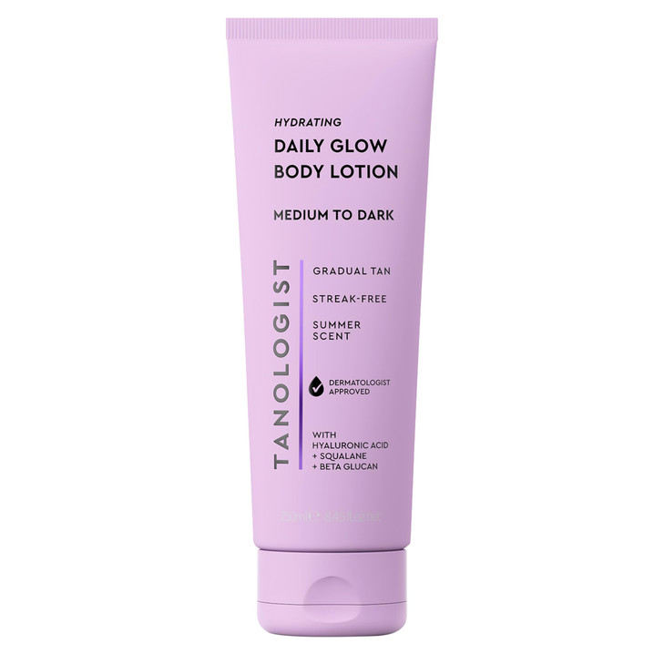 Tanologist Hydrating Daily Glow Body Lotion MediumDark Buildable TransferProof Gradual Self Tanner Summer Fragrance Natu