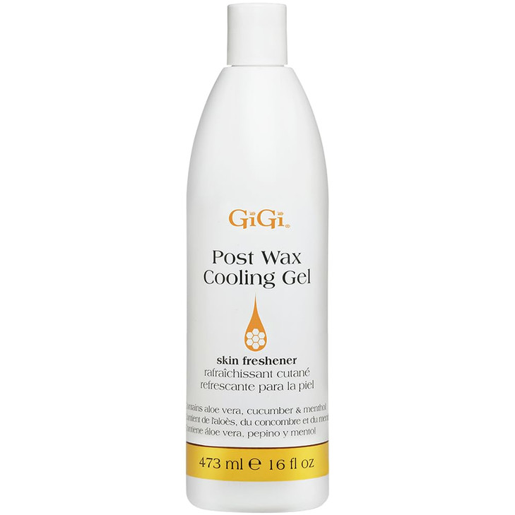 GiGi Post Waxing Cooling Gel Soothing After Wax Treatment Skin Freshener Moisturizer for Smooth Skin 16 fl oz