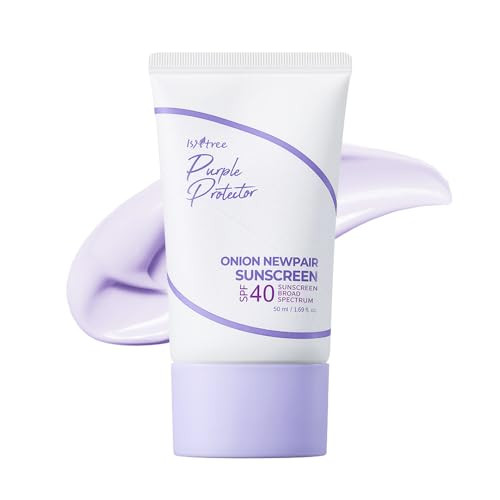 ISNTREE Onion Newpair Sunscreen 50ml 169 floz SPF 40 Korean Skincare Hydrating Sun Protector Evens Skin Tone Purple Suns
