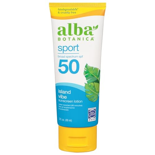 Alba Botanica Sunscreen Lotion Sport SPF 50 Island Vibe 3 oz