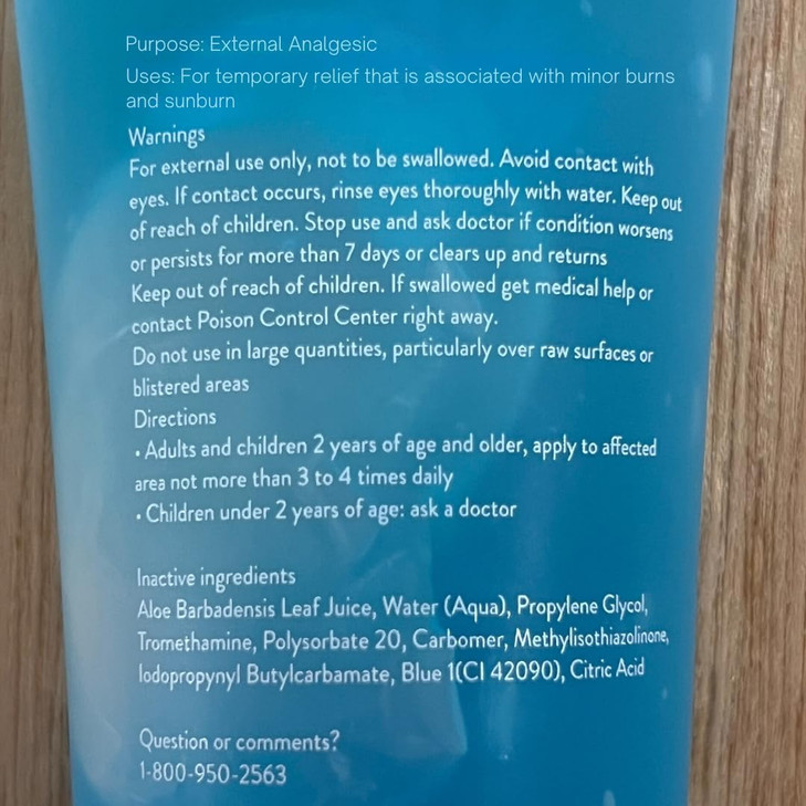 ALOE UP Aloe Ice Sunburn Relief Jelly - Face and Body Organic After Sun Gel - With 96.6% Pure Aloe Vera Gel - Reef Safe - Alcohol- and Fragrance-Free