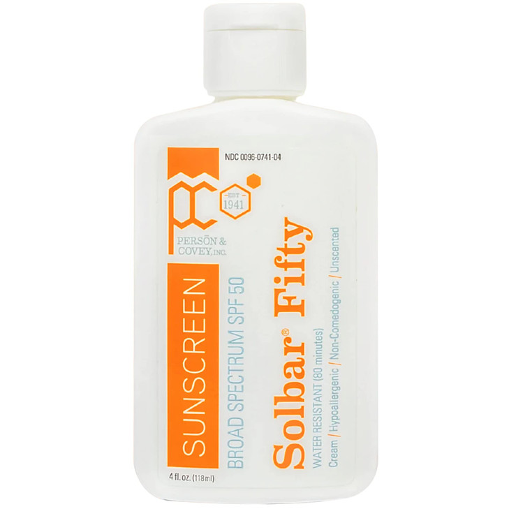 Solbar Fifty SPF 50 Body Face Sunscreen Broad Spectrum Sun Cream WaterResistant Sun Screen Protector 4 Fl Oz