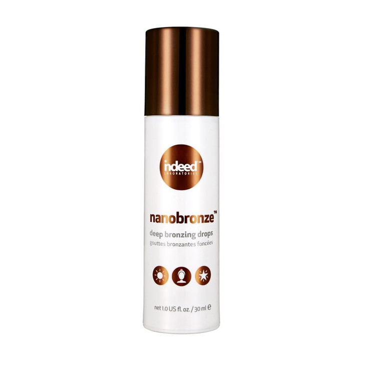 Indeed Labs Nanobronze Bronzing Drops Face Body Self Tanner for Pale Skin Easy Self Tanner with Hyaluronic Acid Pea Caca