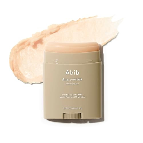Abib Airy Sunstick Protection Bar Broad Spectrum SPF50 081 oz 23 g Semimatte Korean Suncreen Stick Suncare Sunblock No W