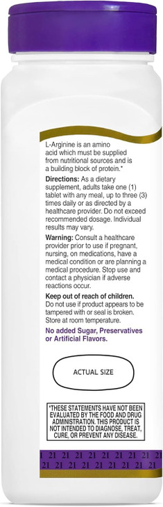 21st Century L-Arginine 1000mg, Maximum Strength 100 ea online at globaldelivered