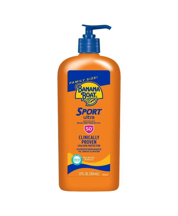 Banana Boat Sport SPF 50 Family Size Sunscreen Lotion 12 Fluid Ounce