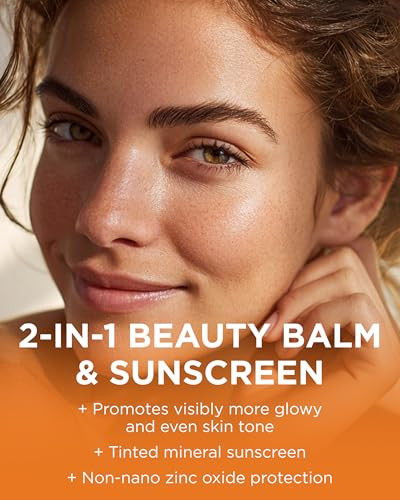 Andalou Naturals Vitamin C BB Beauty Balm Sheer Tint SPF 30 2in1 BB Cream Mineral Sunscreen for Face With NonNano Zinc O
