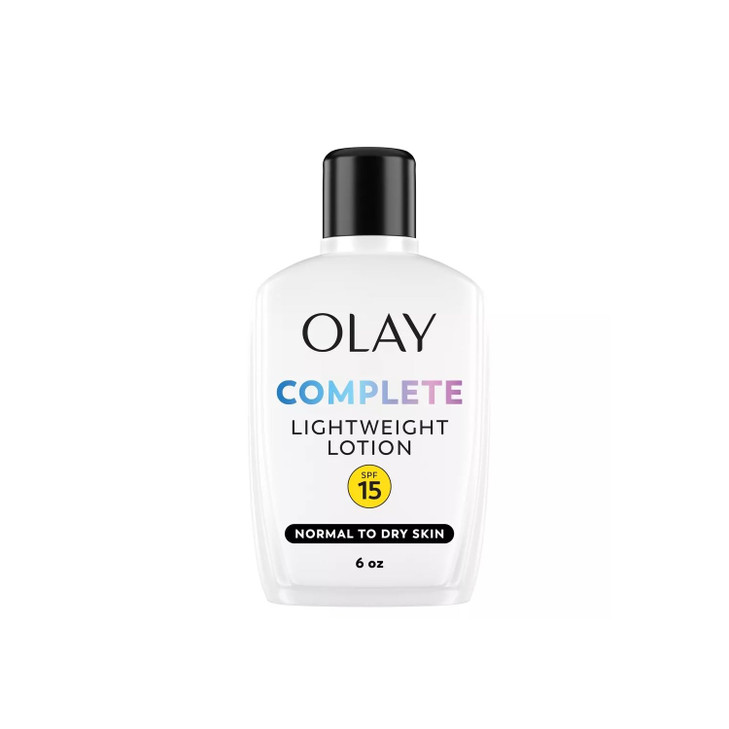 Olay Face Moisturizer Complete with Sunscreen SPF 15 Daily Facial Lotion for Normal Skin Lightweight Hydrating Broad Spe