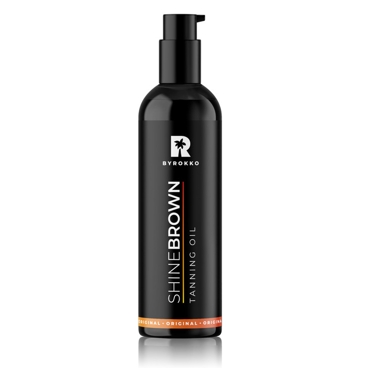 BYROKKO Shine Brown Tanning Oil 507 Fl Oz XXL Tan Accelerator for Outdoor Sun or Indoor Tanning Bed Lotion Fast Bronzer