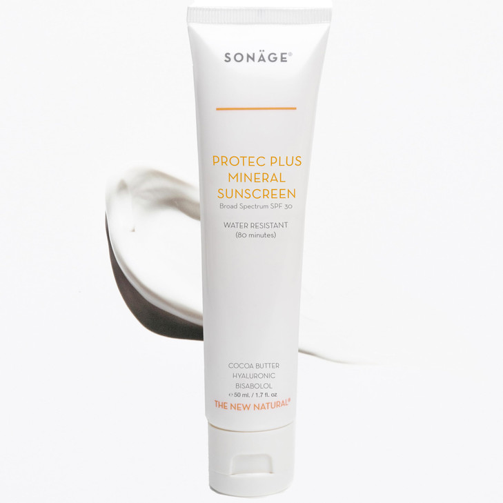 Sonage Protec Plus Mineral Sunscreen Lightweight NonGreasy SPF 30 Face Sunscreen with Zinc Oxide Natural ReefSafe