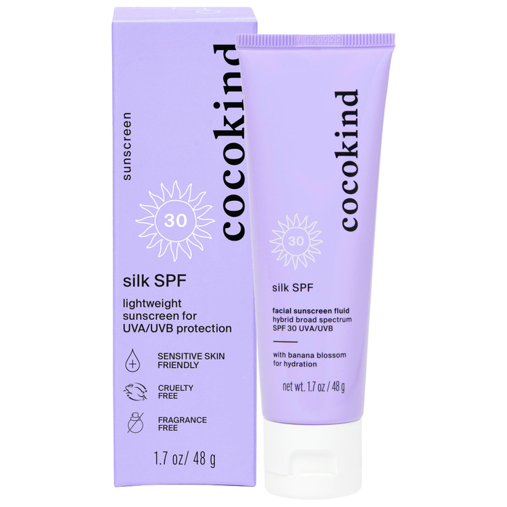 Cocokind Silk SPF Mineral and Chemical Sunscreen for Face SPF 30