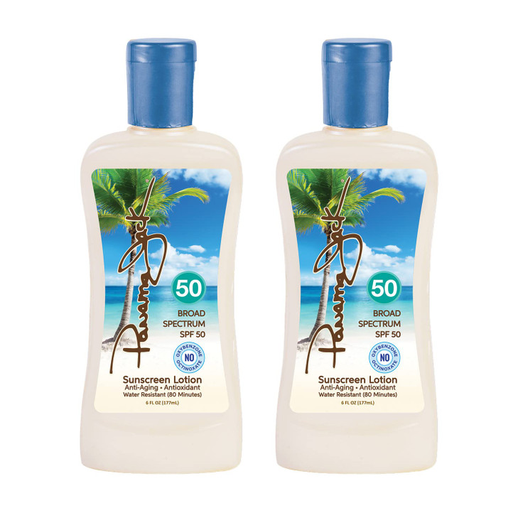 Panama Jack Sunscreen Suntan Lotion SPF 50 Broad Spectrum UVAUVB Protection PABA Paraben Gluten Cruelty Free Water Resis