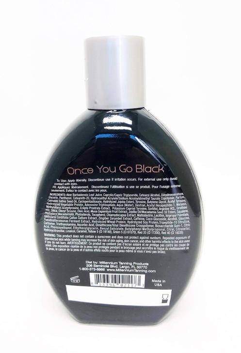 Millennium Tanning Once You Go Black Bronzer Tanning Lotion 135 oz