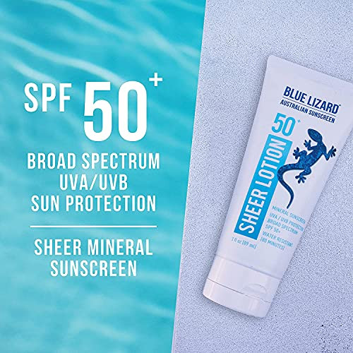 Blue Lizard Australian Sunscreen Sheer Lotion Body SPF 50 3 oz