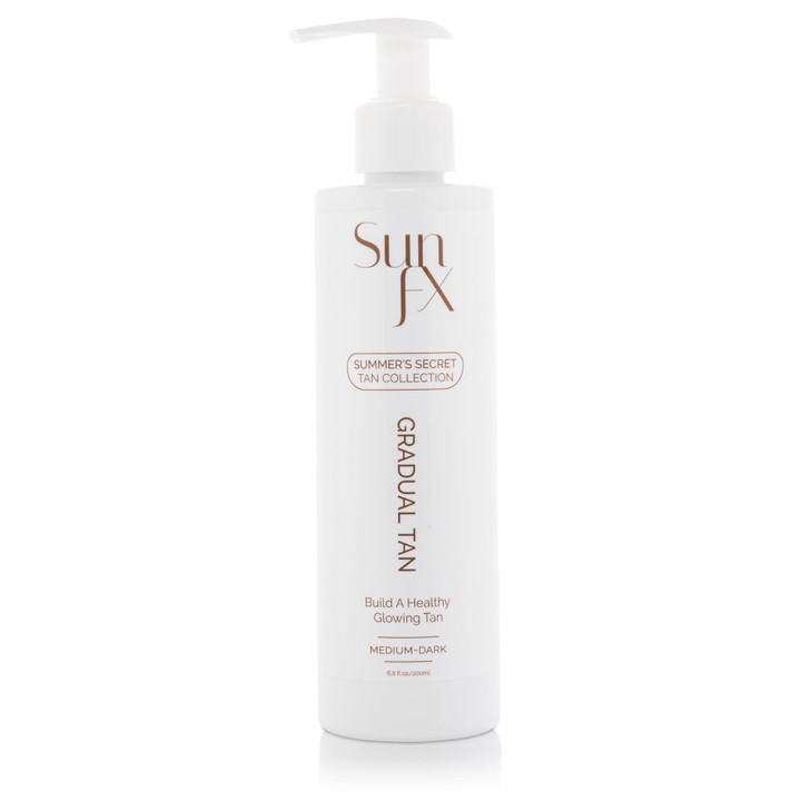 SunFX Gradual Tan Body Lotion Self Tanner Hydrating Tan Extender Moisturizer No Odor Build your Glow from Sunkissed to D