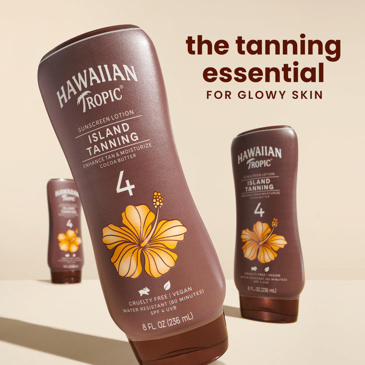 Hawaiian Tropic Island Tanning Lotion SPF 4 Twin Pack