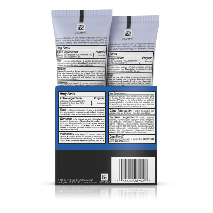 Neutrogena Ultra Sheer DryTouch Sunscreen SPF 45 3 oz Pack of 2