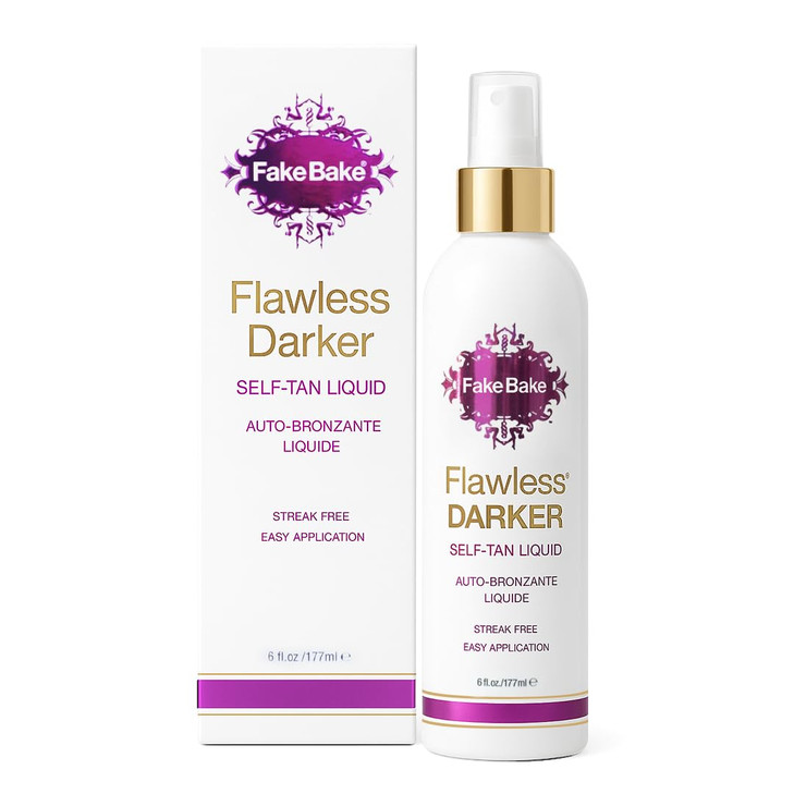 Fake Bake Flawless Darker SelfTanning Liquid StreakFree LongLasting Natural Glow For All Skin Tones Sunless Tanner Inclu