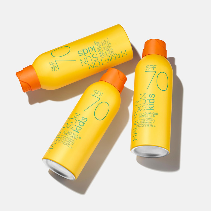 Hampton Sun SPF 70 Continuous Mist Sunscreen for Kids Broad Spectrum Advanced Water Sweat Resistance AntioxidantRich Vit