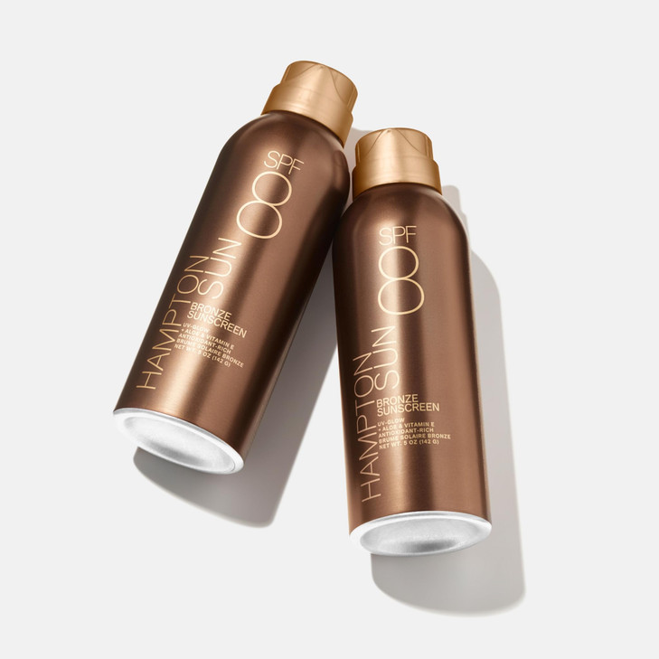 Hampton Sun SPF 8 Bronze Continuous Mist Sunscreen Sunbathing Enhancer Touch of Warm Bronze for an Instant Radiant Glow