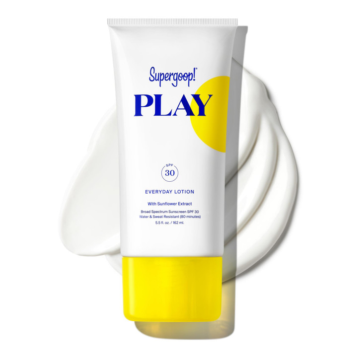 Supergoop PLAY Everyday SPF 30 Lotion 55 oz Broad Spectrum Sunscreen Water Sweat Resistant Body Face Sunscreen Great for