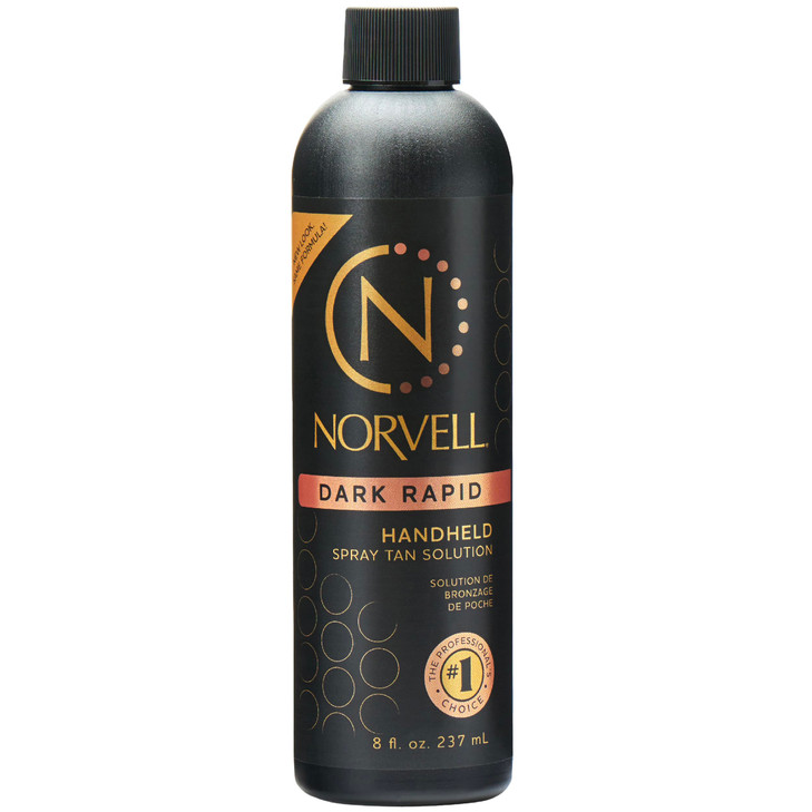 Norvell Premium Spray Tan Solution Dark Rapid 8 Fl Oz Professional Sunless Tanning Formula for Fast Natural Bronze Glow