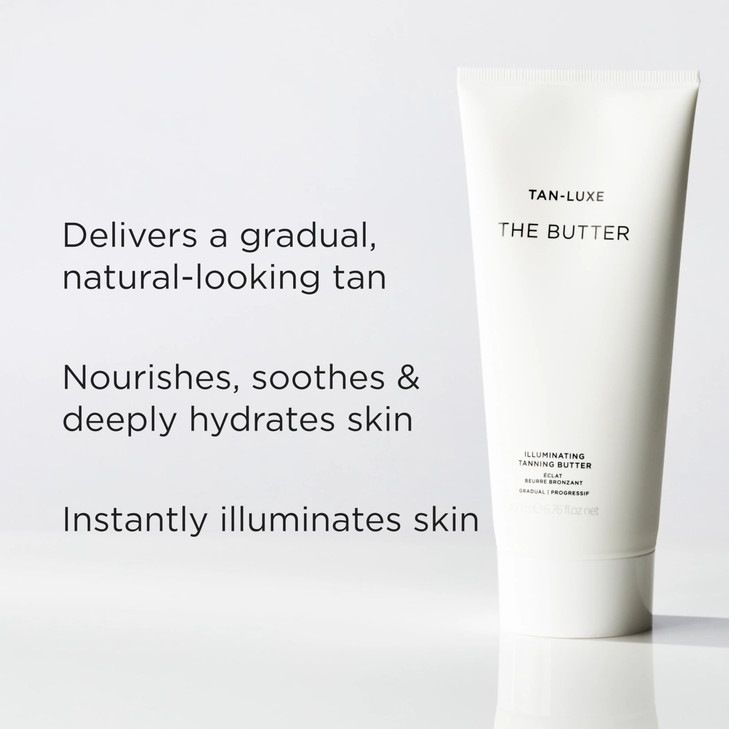 TanLuxe The Butter Illuminating Tanning Butter Gradual Body Self Tanner Deeply Hydrating Body Moisturizer for a Natural