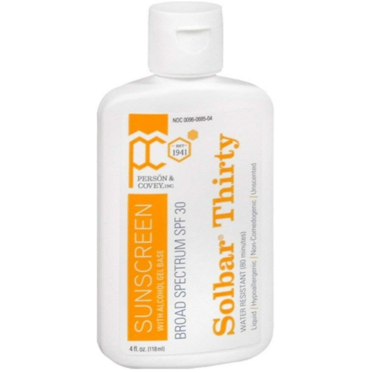 Solbar Sunscreen Liquid Spf 30 4 oz Pack of 2