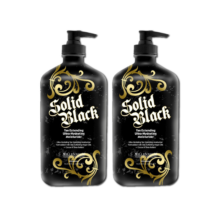 Millennium Tanning Solid Black Tan Extending UltraHydrating Moisturizer Lotion 1825 oz 2 Pack
