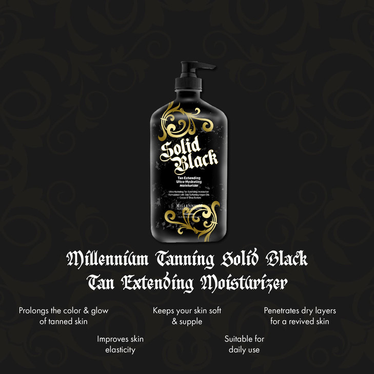 Millennium Tanning Solid Black Tan Extending UltraHydrating Moisturizer Lotion 1825 oz 2 Pack