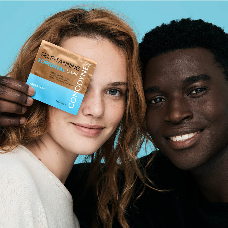 Comodynes SelfTanning Intensive and Uniform Color Towels for Face and Body Intensive and Fast Bronzing All Skin Types In