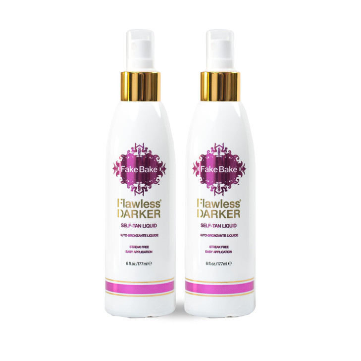Self Tanning Liquid Flawless Darker by Fake Bake Luxurious and FastDrying Solution that delivers the Beautiful StreakFre