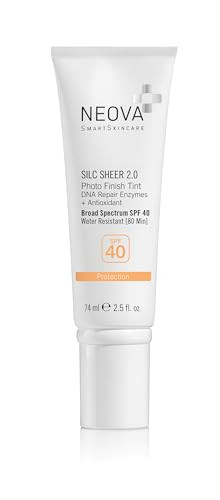 NEOVA SmartSkincare Silc Sheer 20 Tinted Sunscreen 25 fl oz Broad Spectrum SPF 40 Up To 80 min Water Resistance Oil Frag