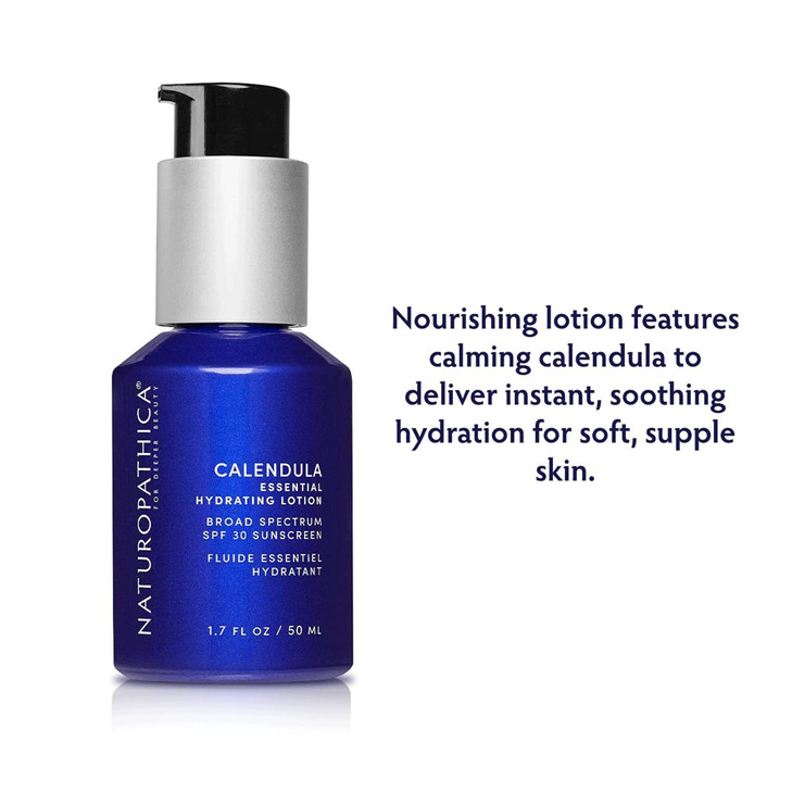 Naturopathica Calendula Essential Hydrating Lotion with SPF 30 Sunscreen Daily Facial Moisturizer with Broad Spectrum UV