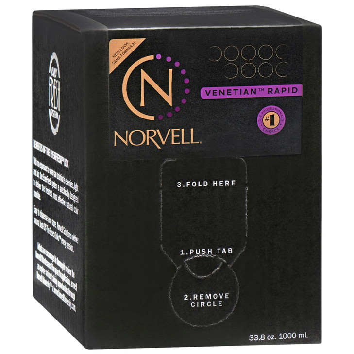 Norvell Premium Rapid Spray Tan Solution Venetian One 1 Liter Professional Sunless Tanning Formula for Ultra Fast Natura