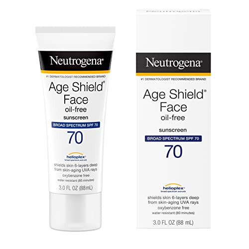 Neutrogena Age Shield AntiOxidant Face Lotion Sunscreen with Broad Spectrum SPF 70 OilFree NonComedogenic Moisturizing S