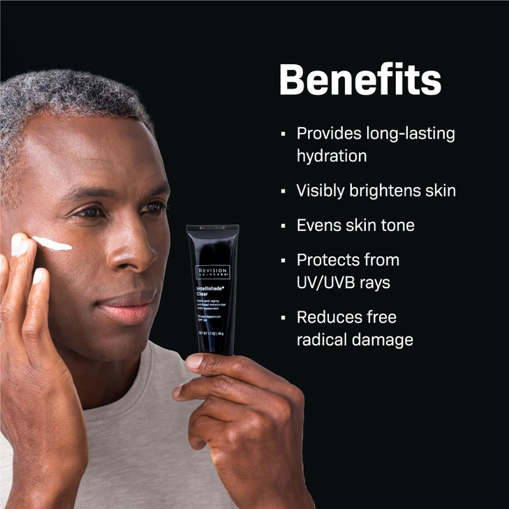 Revision Skincare Intellishade Clear SPF 50 AntiAging Sunscreen for Face OilFree Daily Moisturizer with SPF Peptides Vit