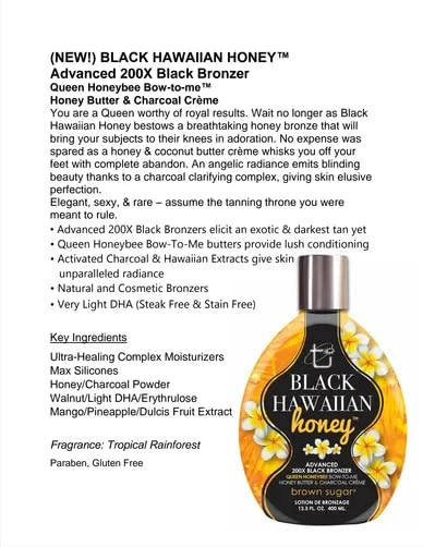 Black Hawaiian Honey Advanced 200X Black Bronzer 135oz