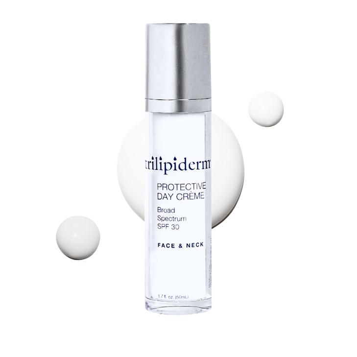 Trilipiderm Protective Day Crme Broad Spectrum SPF 30 Lightweight FastAbsorbing Moisturizing Sunscreen Protects while he