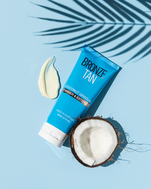 Bronze Tan Gradual Self Tanner Lotion Tan Extender Coconut Scented Aloe Vera Vitamin E Enriched StreakFree Nourishing Su