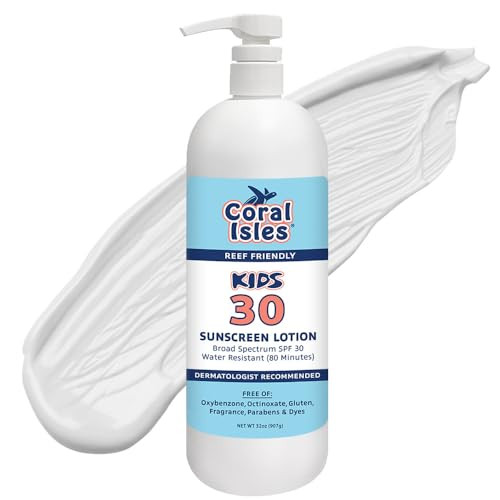 Coral Isles by Rocky Mountain Sunscreen SPF 30 Lotion Broad Spectrum UVAUVB Protection Hawaii ReefSafe Act Compliant Oxy
