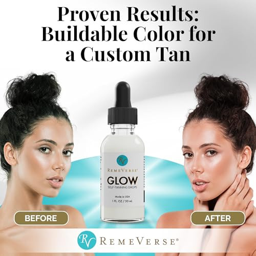RemeVerse Glow SelfTanning Drops Sunless Tanner for a SunKissed Glow Achieve NaturalLooking Even Skin Tone Control Resul