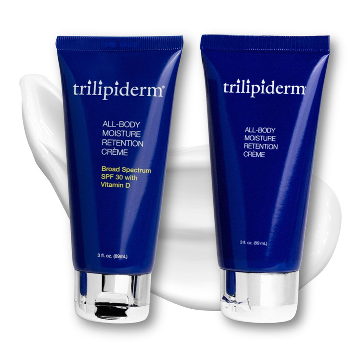 Trilipiderm Weekender Bundle AllBody Moisture Retention Crme 2Pack Travel Size 1x SPF 30 Broad Spectrum Sunscreen 3 oz 1