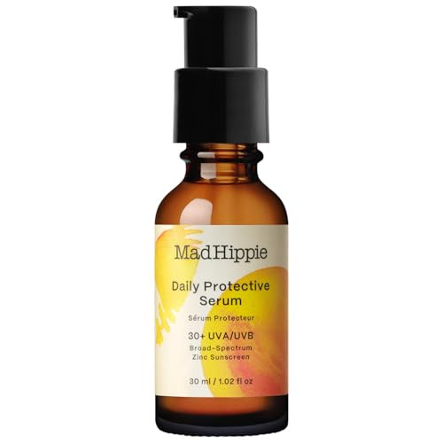 Mad Hippie Daily Protective SPF 30 Serum Vitamin C Hyaluronic Acid Zinc Oxide Sunscreen ReefSafe 102 Oz