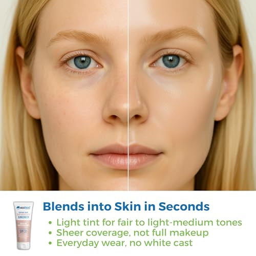 Waxhead Tinted Mineral Face Sunscreen SPF 31 25 NonNano Zinc Oxide FragranceFree NonComedogenic Tinted Moisturizer Makeu