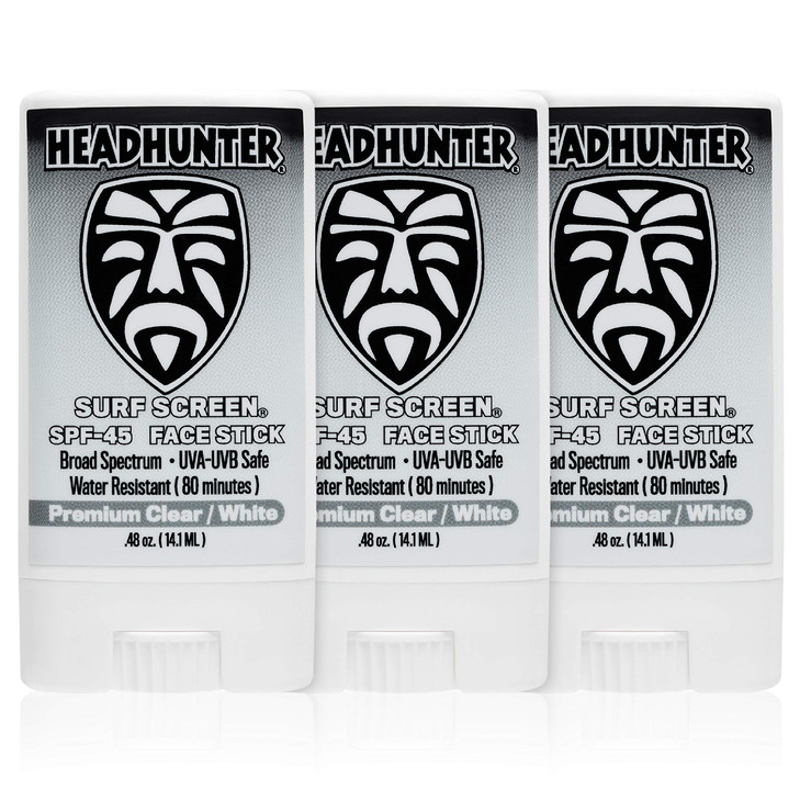 Headhunter Sunscreen Face Stick SPF 45 Waterproof Surf Sunblock for Waterman WaterResistant Facial Sunscreen for UltraSp