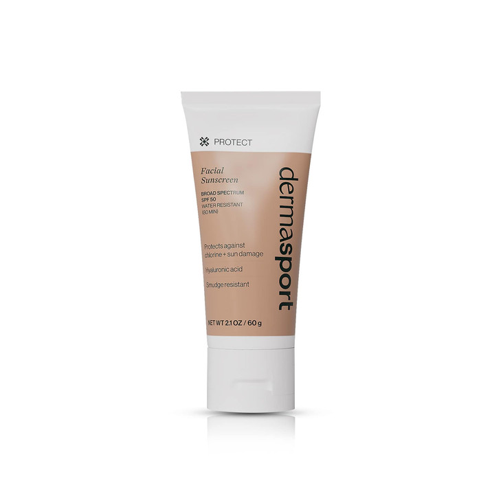 Dermasport SPF 50 Sunscreen for Face Lotion for Athletes Zinc Oxide Hydrating NonGreasy Broad Spectrum Sun Protection Oi