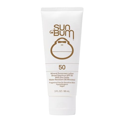Sun Bum Mineral SPF 50 Sunscreen Body Lotion Broad Spectrum Moisturizing Sunscreen with Vitamin E Vegan and Hawaii 104 A