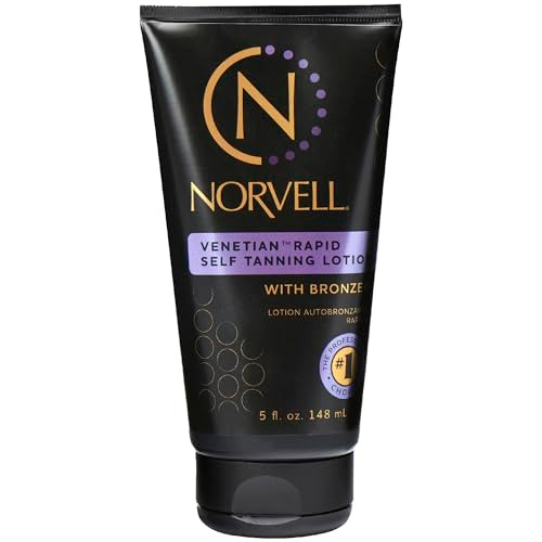 Norvell Venetian Rapid Sunless Self Tanner Lotion 5 fl oz Professional Fast Acting Self Tanning Cream for Natural Bronze